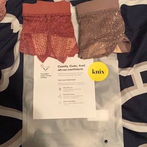 Knix essential lace thong size small